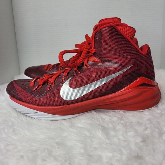 Nike  Hyperdunk TB 2014 Gym High Top Basketball Sneakers Red & Orange - Picture 3 of 10